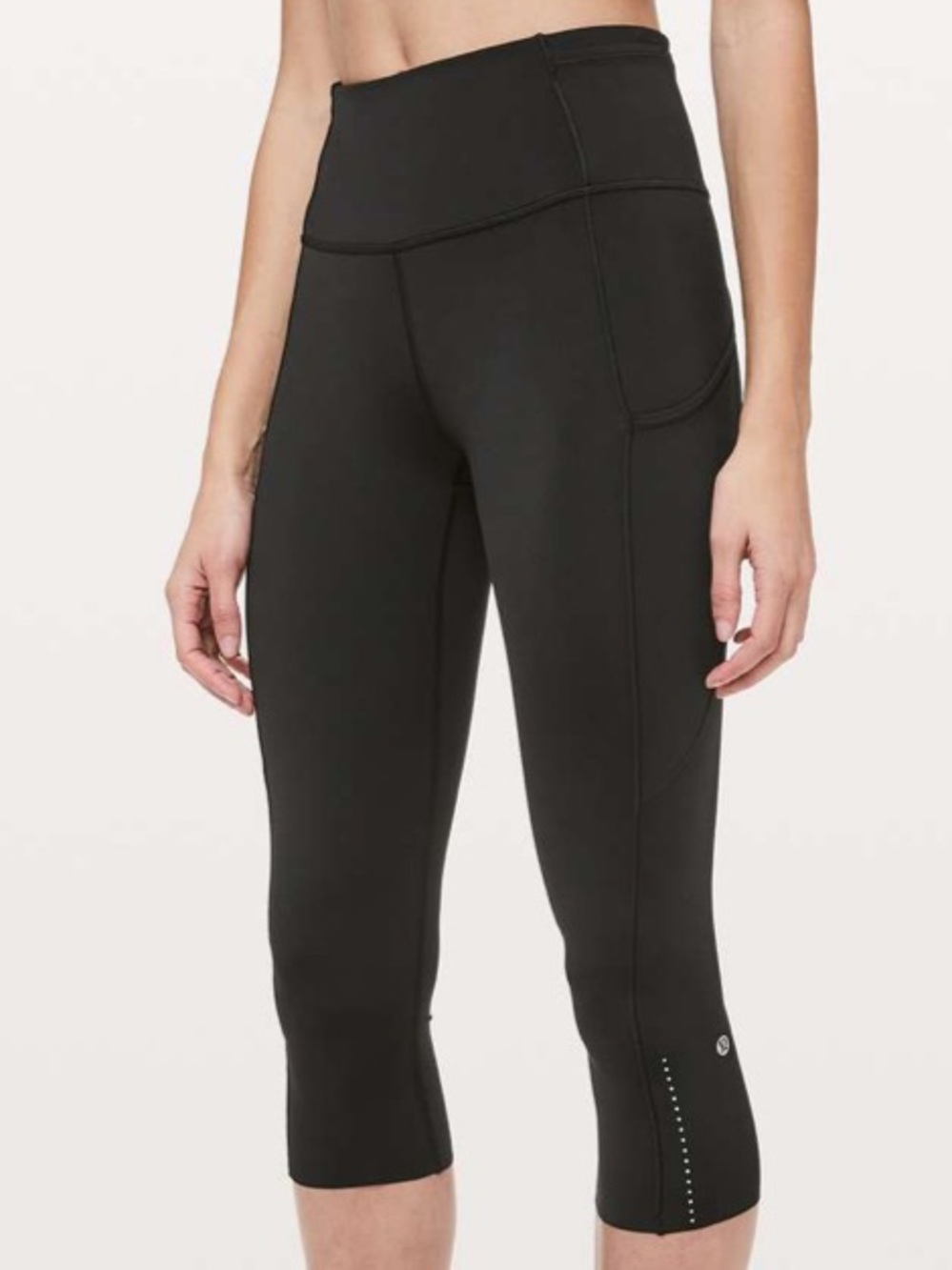 Lululemon Fast & Free Crop II 19" Legging Nulux Black Pockets 4